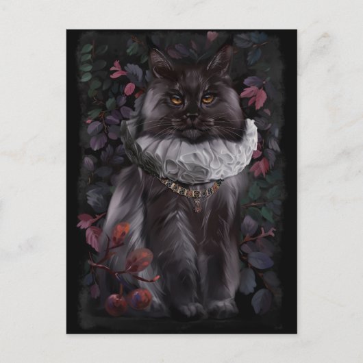 Maine Coon cat in an antient aristocratisme pak Briefkaart (Voorkant)