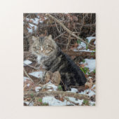 Maine Coon Cat in Forest Jigzaag Puzzle Legpuzzel (Verticaal)