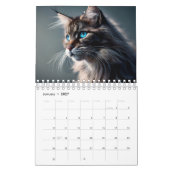 Maine Coon Cat Kalender Digitale AI Verf (Jan 2027)