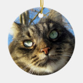 Maine Coon Cat Kat Keramisch Ornament (Voorkant)