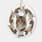 Maine Coon Cat Keramisch Ornament (Links)