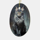 Maine Coon cat Keramisch Ornament (Links)