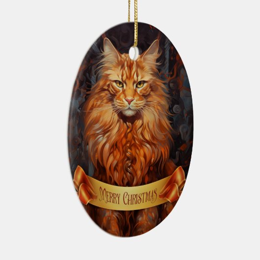 Maine Coon cat Keramisch Ornament (Rechts)