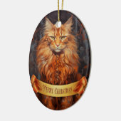 Maine Coon cat Keramisch Ornament (Links)