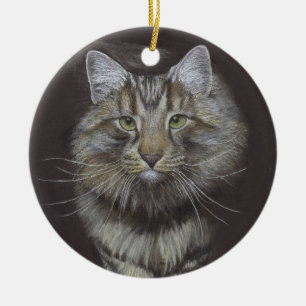Maine Coon Cat Keramisch Ornament