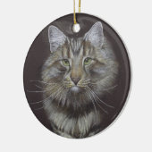 Maine Coon Cat Keramisch Ornament (Links)