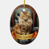 Maine Coon cat Keramisch Ornament (Voorkant)