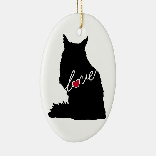 Maine Coon Cat Keramisch Ornament (Rechts)