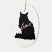 Maine Coon Cat Keramisch Ornament (Links)