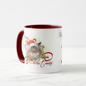 Maine Coon Cat Kerstmis Mok (Voorkant links)