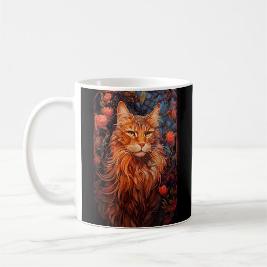 Maine Coon cat Koffiemok (Links)