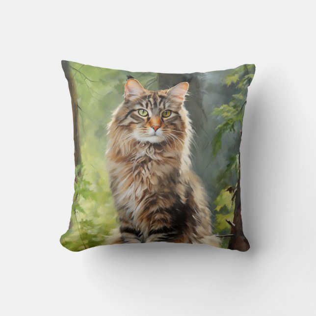 Maine Coon cat Kussen (Voorkant)
