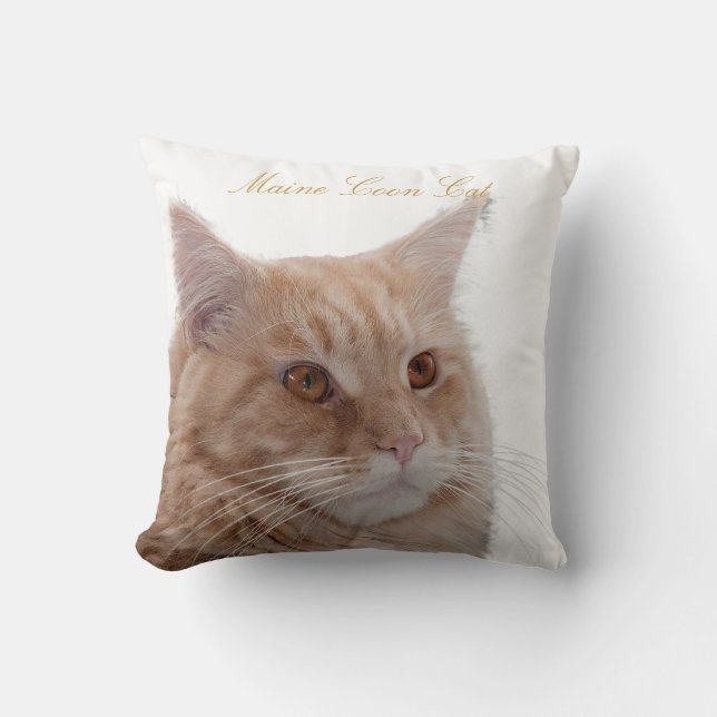 Maine Coon Cat Kussen (Voorkant)