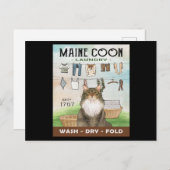 Maine Coon Cat Laundry Company Briefkaart (Voorkant / Achterkant)