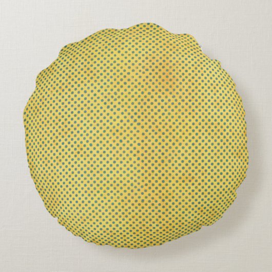 Maine Coon Cat Lino Print Rond Kussen (Achterkant)