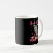 Maine Coon Cat Lover Gift is gewoon een meisje dat Koffiemok (Voorkant rechts)