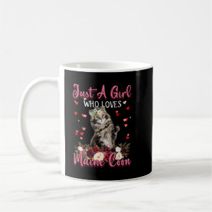 Maine Coon Cat Lover Gift is gewoon een meisje dat Koffiemok