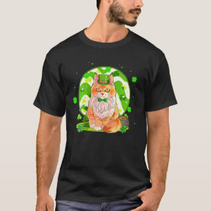 Maine Coon Cat Lucky Leprechaun St Patricks Day T-shirt