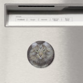 Maine Coon Cat Magneet (Insitu (Vaatwasser))