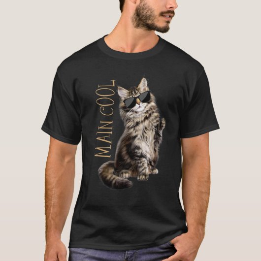 Maine Coon Cat Main Cool T-shirt (Voorkant)