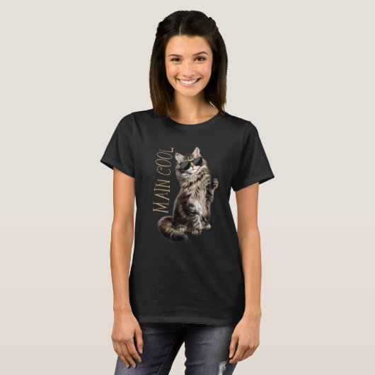 Maine Coon Cat Main Cool T-shirt (Voorkant volledig)