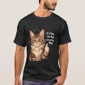 Maine Coon Cat Meme It's Fine I'm Fine Everything' T-shirt (Voorkant)
