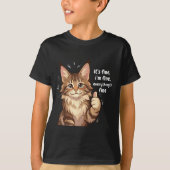 Maine Coon Cat Meme It's Fine I'm Fine Everything' T-shirt (Voorkant)