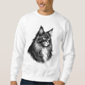 Maine Coon Cat Men's Sweatshirt (Voorkant)