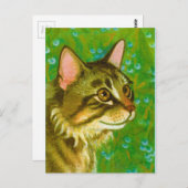 Maine Coon Cat met Mistletoe Briefkaart (Voorkant / Achterkant)
