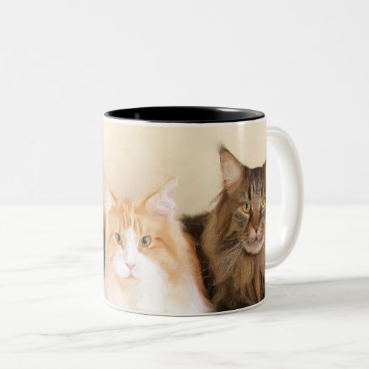 Maine coon Cat mokken (Voorkant rechts)