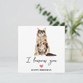 Maine Coon Cat Mum Puppy Pets Birthday Kaart (Staand voorkant)