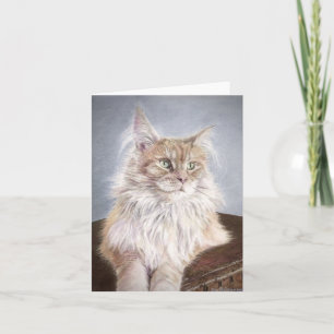 Maine Coon cat notecard Notitiekaartje