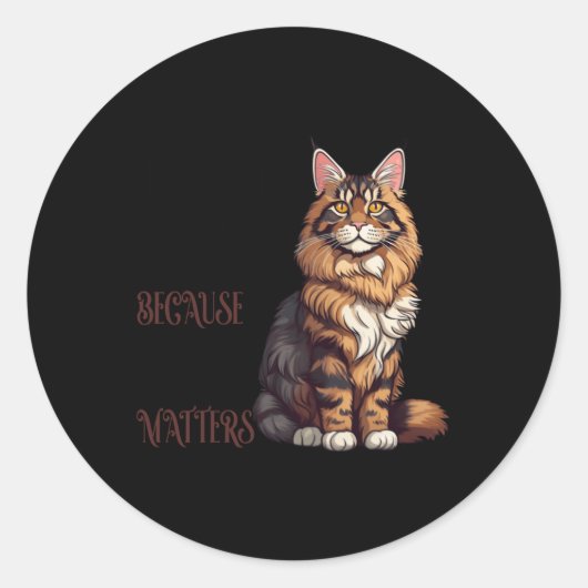 Maine Coon Cat - Omdat Size S Sticker (Voorkant)