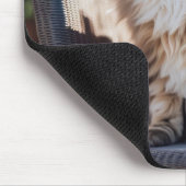 Maine Coon Cat Op Stoel Muismat (Hoek)