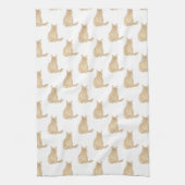 Maine Coon Cat (Oranje) Theedoek (Verticaal)