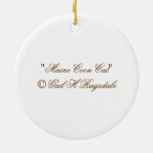 Maine Coon Cat Ornament (Achterkant)