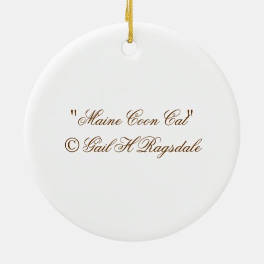 Maine Coon Cat Ornament (Achterkant)