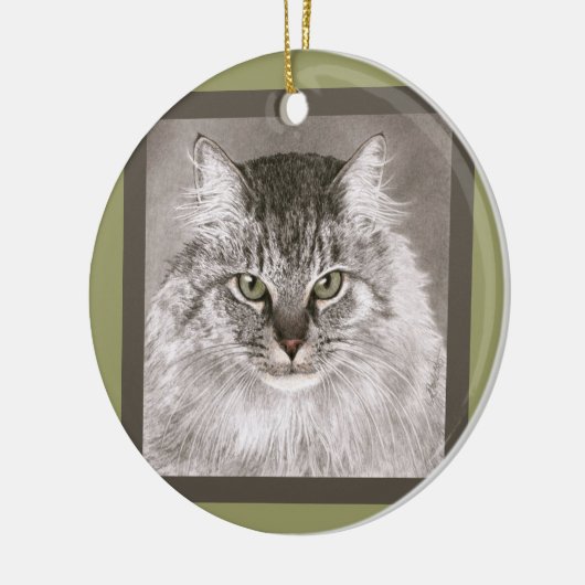 Maine Coon Cat Ornament - "Merlin" (Links)