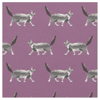 maine coon cat paars stof