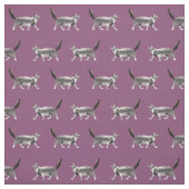 maine coon cat paars stof (Swatch)