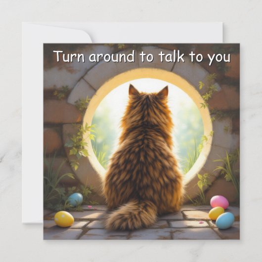 Maine Coon cat - Paasvakantie Kaart (Voorkant)