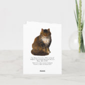 Maine Coon Cat Painted Portret Art Hartelijk dank Bedankkaart (Achterkant)