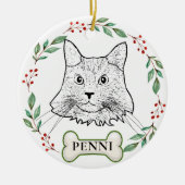 Maine Coon Cat Personalized Keramisch Ornament (Voorkant)