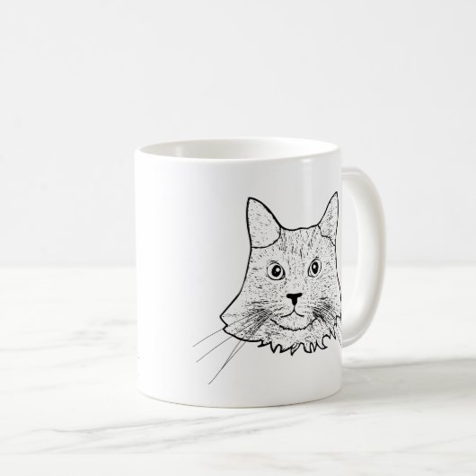 Maine Coon Cat Personalized Koffiemok (Voorkant rechts)