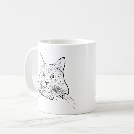 Maine Coon Cat Personalized Koffiemok (Voorkant links)