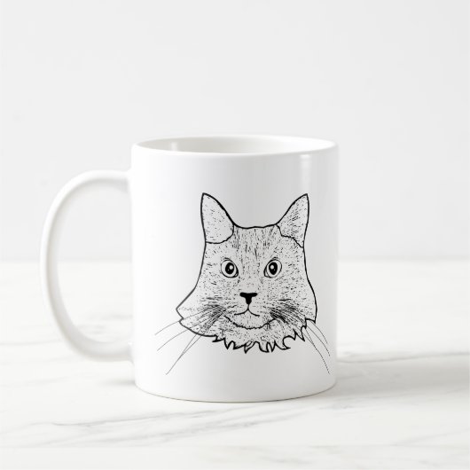 Maine Coon Cat Personalized Koffiemok (Links)