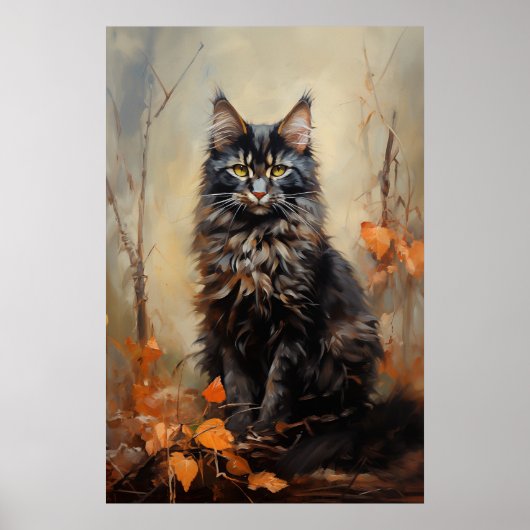 Maine Coon cat Poster (Voorkant)