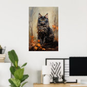 Maine Coon cat Poster (Thuiskantoor)