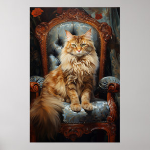 Maine Coon cat Poster