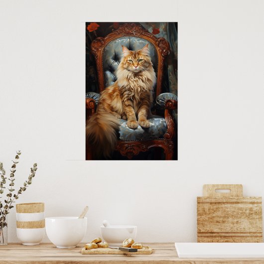 Maine Coon cat Poster (Keuken)